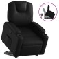 vidaXL Sillón reclinable elevable cuero artificial negro vidaXL Sillón reclinable elevable cuero artificial negro