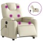 vidaXL Sillón de masaje reclinable eléctrico cuero sintético crema vidaXL Sillón de masaje reclinable eléctrico cuero sintético crema