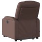 vidaXL Sillón de masaje elevable eléctrico cuero sintético marrón vidaXL Sillón de masaje elevable eléctrico cuero sintético marrón