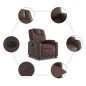 vidaXL Sillón reclinable eléctrico de cuero sintético marrón vidaXL Sillón reclinable eléctrico de cuero sintético marrón