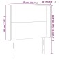 vidaXL Cabecero con LED de terciopelo gris claro 83x16x118/128 cm