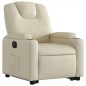 vidaXL Sillón reclinable elevable eléctrico de cuero sintético crema vidaXL Sillón reclinable elevable eléctrico de cuero sintético crema