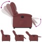vidaXL Sillón elevable eléctrico cuero artificial rojo tinto vidaXL Sillón elevable eléctrico cuero artificial rojo tinto