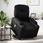vidaXL Sillón de masaje elevable eléctrico cuero sintético negro