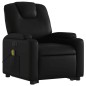 vidaXL Sillón de masaje elevable eléctrico cuero sintético negro