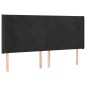 vidaXL Cabecero con LED de terciopelo negro 203x16x118/128 cm vidaXL Cabecero con LED de terciopelo negro 203x16x118/128 cm