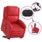 vidaXL Sillón de majaje elevable eléctrico cuero artificial rojo vidaXL Sillón de majaje elevable eléctrico cuero artificial rojo