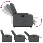 vidaXL Sillón reclinable elevable eléctrico de cuero sintético gris vidaXL Sillón reclinable elevable eléctrico de cuero sintético gris