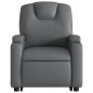 vidaXL Sillón reclinable elevable eléctrico de cuero sintético gris vidaXL Sillón reclinable elevable eléctrico de cuero sintético gris