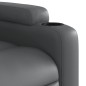 vidaXL Sillón reclinable elevable eléctrico de cuero sintético gris vidaXL Sillón reclinable elevable eléctrico de cuero sintético gris