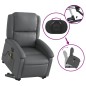 vidaXL Sillón de masaje elevable eléctrico cuero sintético gris vidaXL Sillón de masaje elevable eléctrico cuero sintético gris