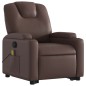 vidaXL Sillón reclinable de masaje de pie de cuero sintético marrón vidaXL Sillón reclinable de masaje de pie de cuero sintético marrón