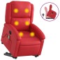 vidaXL Sillón reclinable de masaje de pie cuero artificial rojo vidaXL Sillón reclinable de masaje de pie cuero artificial rojo