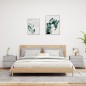 vidaXL Mesitas de noche de pared con luces LED 2 unidades gris Sonoma vidaXL Mesitas de noche de pared con luces LED 2 unidades gris Sonoma