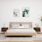 vidaXL Mesitas de noche de pared con luces LED 2 uds roble ahumado vidaXL Mesitas de noche de pared con luces LED 2 uds roble ahumado