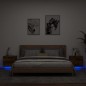 vidaXL Mesitas de noche de pared con luces LED 2 uds roble ahumado vidaXL Mesitas de noche de pared con luces LED 2 uds roble ahumado