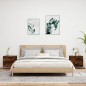 vidaXL Mesitas de noche de pared con luces LED 2 uds roble ahumado vidaXL Mesitas de noche de pared con luces LED 2 uds roble ahumado