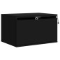 vidaXL Mesita de noche de pared con luces LED negro vidaXL Mesita de noche de pared con luces LED negro