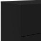 vidaXL Mesita de noche de pared con luces LED negro