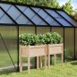 vidaXL Jardineras de exterior con patas 2 uds madera maciza de pino vidaXL Jardineras de exterior con patas 2 uds madera maciza de pino