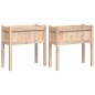 vidaXL Jardineras de exterior con patas 2 uds madera maciza de pino vidaXL Jardineras de exterior con patas 2 uds madera maciza de pino
