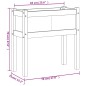vidaXL Jardineras de exterior con patas 2 uds madera maciza de pino vidaXL Jardineras de exterior con patas 2 uds madera maciza de pino