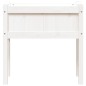vidaXL Jardineras exterior con patas 2 uds madera maciza pino blanco