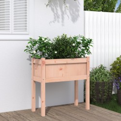 vidaXL Jardinera con patas madera maciza de abeto Douglas 70x31x70 cm