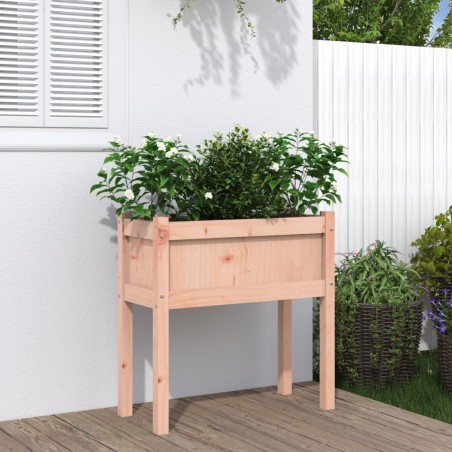 vidaXL Jardinera con patas madera maciza de abeto Douglas 70x31x70 cm
