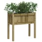 vidaXL Jardinera con patas madera de pino impregnada 70x31x70 cm vidaXL Jardinera con patas madera de pino impregnada 70x31x70 cm