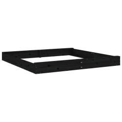 vidaXL Arenero con asientos cuadrado madera maciza de pino negro