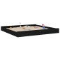 vidaXL Arenero con asientos cuadrado madera maciza de pino negro vidaXL Arenero con asientos cuadrado madera maciza de pino negro