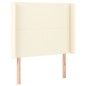 vidaXL Cabecero con LED cuero sintético color crema 93x16x118/128 cm vidaXL Cabecero con LED cuero sintético color crema 93x16x118/128 cm