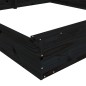 vidaXL Arenero con asientos cuadrado madera maciza de pino negro vidaXL Arenero con asientos cuadrado madera maciza de pino negro