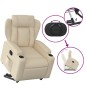 vidaXL Sillón reclinable elevable de tela color crema vidaXL Sillón reclinable elevable de tela color crema
