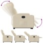 vidaXL Sillón reclinable elevable de tela color crema vidaXL Sillón reclinable elevable de tela color crema