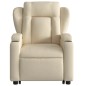 vidaXL Sillón reclinable elevable de tela color crema vidaXL Sillón reclinable elevable de tela color crema