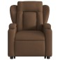 vidaXL Silla de masaje reclinable de pie de tela marrón vidaXL Silla de masaje reclinable de pie de tela marrón