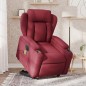 vidaXL Sillón de masaje elevable eléctrico tela rojo tinto vidaXL Sillón de masaje elevable eléctrico tela rojo tinto