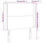 vidaXL Cabecero con LED cuero sintético color crema 93x16x118/128 cm vidaXL Cabecero con LED cuero sintético color crema 93x16x118/128 cm