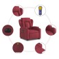 vidaXL Sillón de masaje elevable eléctrico tela rojo tinto vidaXL Sillón de masaje elevable eléctrico tela rojo tinto