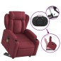 vidaXL Sillón de masaje elevable eléctrico tela rojo tinto vidaXL Sillón de masaje elevable eléctrico tela rojo tinto