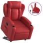vidaXL Sillón reclinable elevable cuero artificial rojo vidaXL Sillón reclinable elevable cuero artificial rojo