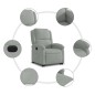 vidaXL Sillón eléctrico reclinable elevable de terciopelo gris claro