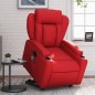 vidaXL Sillón reclinable de masaje de pie cuero artificial rojo vidaXL Sillón reclinable de masaje de pie cuero artificial rojo