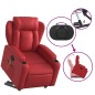 vidaXL Sillón reclinable de masaje de pie cuero artificial rojo vidaXL Sillón reclinable de masaje de pie cuero artificial rojo
