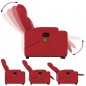 vidaXL Sillón reclinable de masaje de pie cuero artificial rojo vidaXL Sillón reclinable de masaje de pie cuero artificial rojo