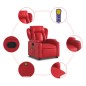 vidaXL Sillón reclinable de masaje de pie cuero artificial rojo vidaXL Sillón reclinable de masaje de pie cuero artificial rojo