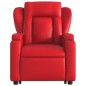 vidaXL Sillón reclinable de masaje de pie cuero artificial rojo vidaXL Sillón reclinable de masaje de pie cuero artificial rojo