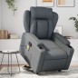 vidaXL Sillón reclinable de masaje de pie cuero artificial gris vidaXL Sillón reclinable de masaje de pie cuero artificial gris